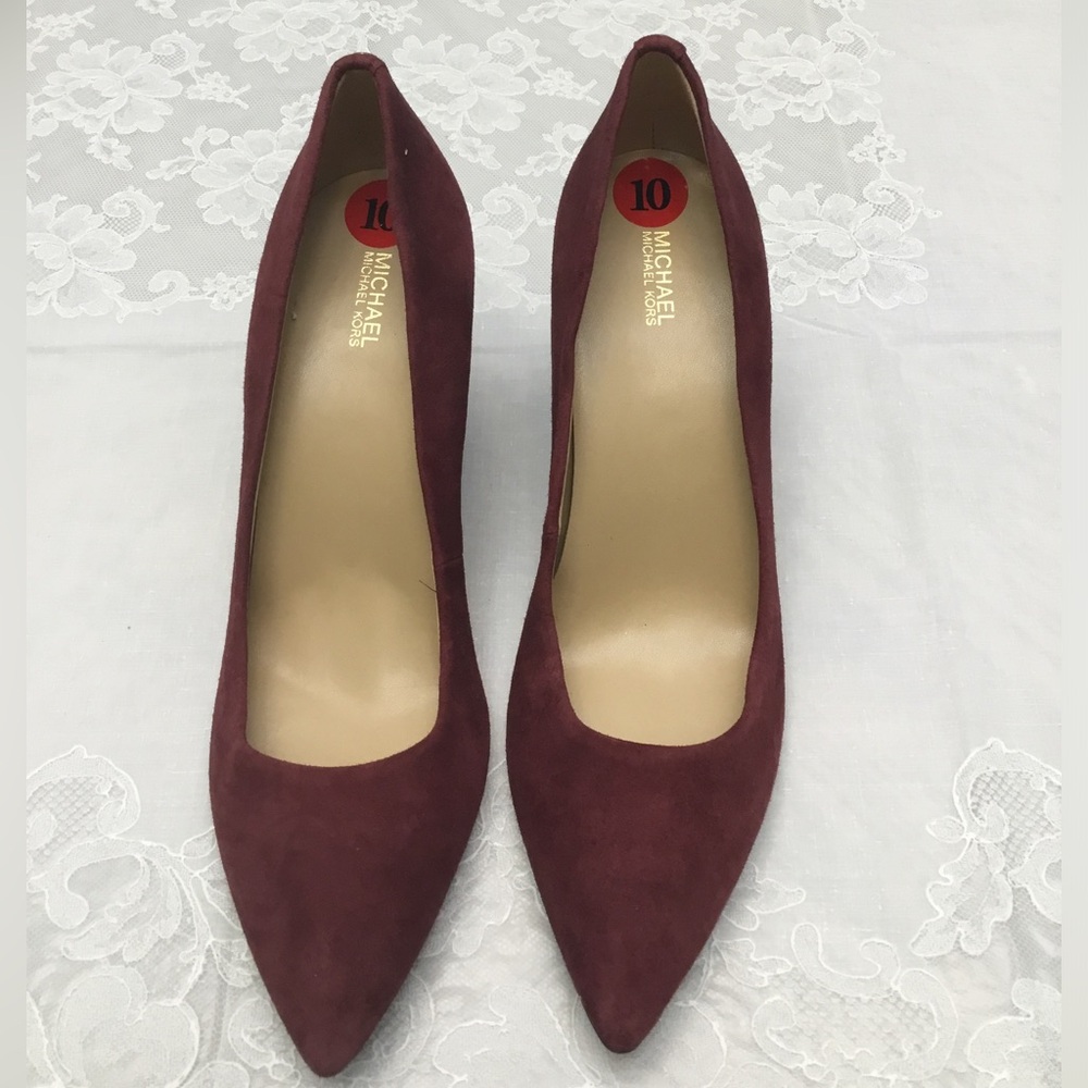 Michael Kors Red Heels Elegant Suede Pumps